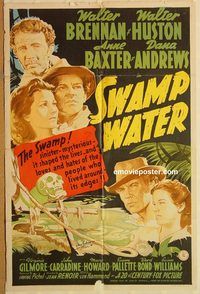 v990 SWAMP WATER one-sheet movie poster '41 Jean Renoir, Walter Brennan