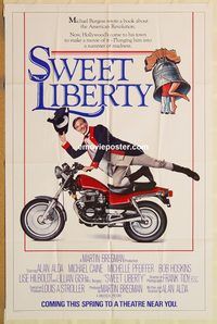 v991 SWEET LIBERTY one-sheet movie poster '86 Alan Alda, Michelle Pfeiffer