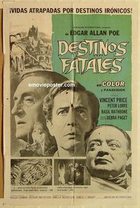 v998 TALES OF TERROR Spanish/US one-sheet movie poster '62 Lorre, Price
