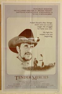 w009 TENDER MERCIES one-sheet movie poster '83 Beresford, Robert Duvall