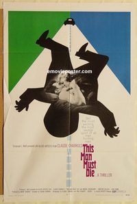 w025 THIS MAN MUST DIE one-sheet movie poster '70 Claude Chabrol, French!