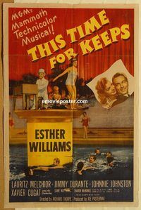 w026 THIS TIME FOR KEEPS one-sheet movie poster '47 Esther Williams