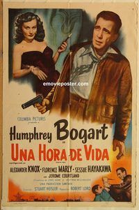 w037 TOKYO JOE Spanish/US one-sheet movie poster '50 Humphrey Bogart, Knox