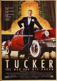 w054 TUCKER one-sheet movie poster '88 Jeff Bridges, Francis Ford Coppola