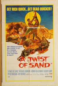 w058 TWIST OF SAND one-sheet movie poster '68 sexy Honor Blackman!