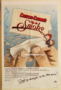w070 UP IN SMOKE one-sheet movie poster '78 Cheech & Chong, Tom Skerritt
