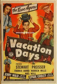 w071 VACATION DAYS one-sheet movie poster '47 Teen Agers, Frankie Darro
