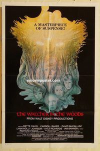 w081 WATCHER IN THE WOODS one-sheet movie poster '80 Walt Disney horror!