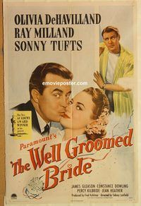 w087 WELL GROOMED BRIDE one-sheet movie poster '46 Olivia de Havilland