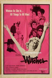 w102 WITCHES one-sheet movie poster '67 Clint Eastwood, Silvana Mangano