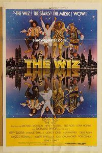 w103 WIZ one-sheet movie poster '78 Diana Ross, Michael Jackson, Pryor