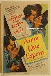 w111 YEARS BETWEEN Spanish/US one-sheet movie poster '47 Michael Redgrave