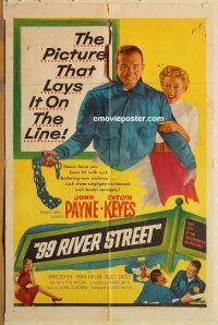 y020 99 RIVER STREET one-sheet movie poster '53 John Payne, film noir