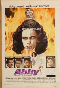 y022 ABBY one-sheet movie poster '74 wild blaxploitation horror!