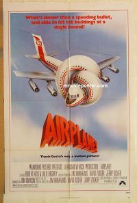 y034 AIRPLANE one-sheet movie poster '80 Lloyd Bridges, Leslie Nielsen