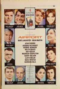 y036 AIRPORT one-sheet movie poster '70 Burt Lancaster, Dean Martin