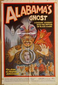 y039 ALABAMA'S GHOST one-sheet movie poster '72 satanic black magic!