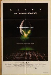 y043 ALIEN Spanish one-sheet movie poster '79 Sigourney Weaver, sci-fi!