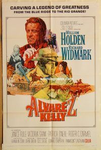y051 ALVAREZ KELLY one-sheet movie poster '66 William Holden, Widmark
