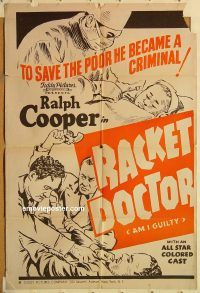 y052 AM I GUILTY one-sheet movie poster R48 Toddy Pictures, Racket Doctor!