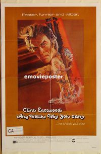 y066 ANY WHICH WAY YOU CAN one-sheet movie poster '80 Clint Eastwood