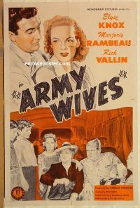 y068 ARMY WIVES one-sheet movie poster '44 Elyse Knox, Marjorie Rambeau