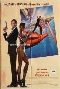 z193 VIEW TO A KILL Aust one-sheet movie poster '85 Moore as James Bond!