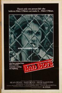y078 BAD BOYS one-sheet movie poster '83 Sean Penn, Reni Santoni