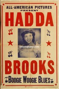 y141 BOOGIE WOOGIE BLUES one-sheet movie poster '47 Hadda Brooks