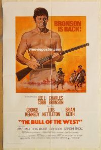 y165 BULL OF THE WEST one-sheet movie poster '72 Charles Bronson