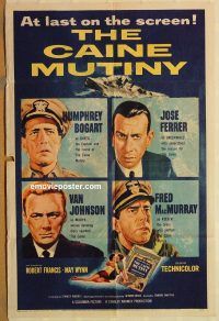 y175 CAINE MUTINY one-sheet movie poster '54 Humphrey Bogart, Ferrer
