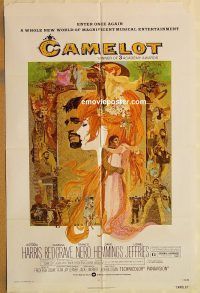y178 CAMELOT one-sheet movie poster R73 Richard Harris, Redgrave, Bob Peak