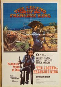 y644 LEGEND OF FRENCHIE KING Canadian one-sheet movie poster '71 Bardot