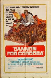 y181 CANNON FOR CORDOBA one-sheet movie poster '70 George Peppard