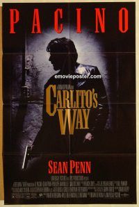 y187 CARLITO'S WAY one-sheet movie poster '93 Al Pacino, Sean Penn
