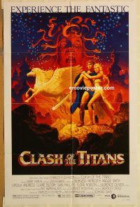 y222 CLASH OF THE TITANS one-sheet movie poster '81 Ray Harryhausen