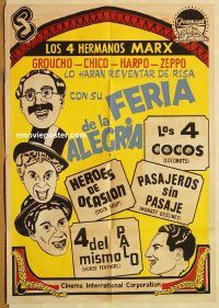 y719 MARX BROTHERS FILM FESTIVAL non-U.S. one-sheet movie poster '70s Marx