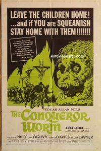 y235 CONQUEROR WORM one-sheet movie poster '68 AIP, Vincent Price