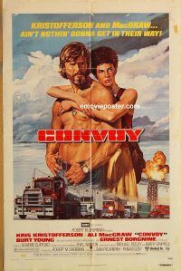 y238 CONVOY one-sheet movie poster '78 Kris Kristofferson, Ali McGraw