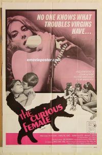 y257 CURIOUS FEMALE one-sheet movie poster '69 X-rated sci-fi!