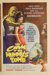 y258 CURSE OF THE MUMMY'S TOMB one-sheet movie poster '64 Hammer