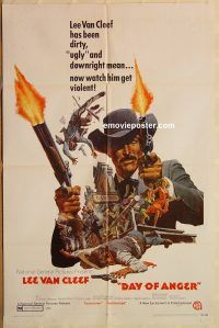 y275 DAY OF ANGER one-sheet movie poster '69 Van Cleef, spaghetti western!