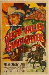 y291 DEATH VALLEY GUNFIGHTER one-sheet movie poster '49 Allan Rocky Lane