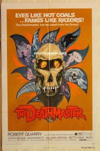 y293 DEATHMASTER one-sheet movie poster '72 AIP, wild horror image!