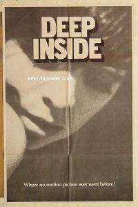 y294 DEEP INSIDE one-sheet movie poster '70s sexploitation!