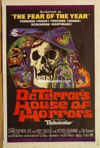 y323 DR TERROR'S HOUSE OF HORRORS one-sheet movie poster '65 Chris Lee