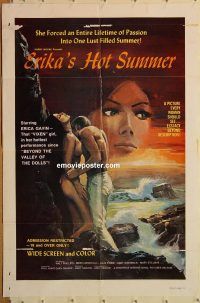 y346 ERIKA'S HOT SUMMER one-sheet movie poster '71 passionate sexy image!