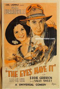 y360 EYES HAVE IT one-sheet movie poster '32 Slim Summerville comedy short!