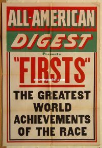 y386 FIRSTS one-sheet movie poster '40s greatest black firsts!