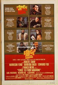 y410 FORCE 10 FROM NAVARONE advance one-sheet movie poster '78 Shaw, Ford
